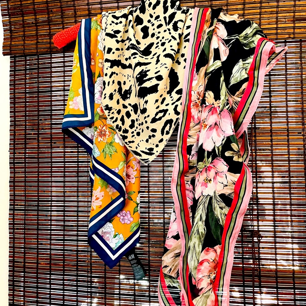 Free People scarf assortment set of 3, pristine condition